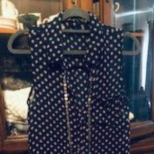 LIKE NEW! Polka Dot Hi-Lo Blouse